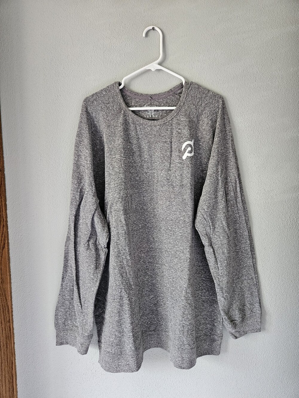 NWT Peloton Gray Long-Sleeve with White Chest Logo